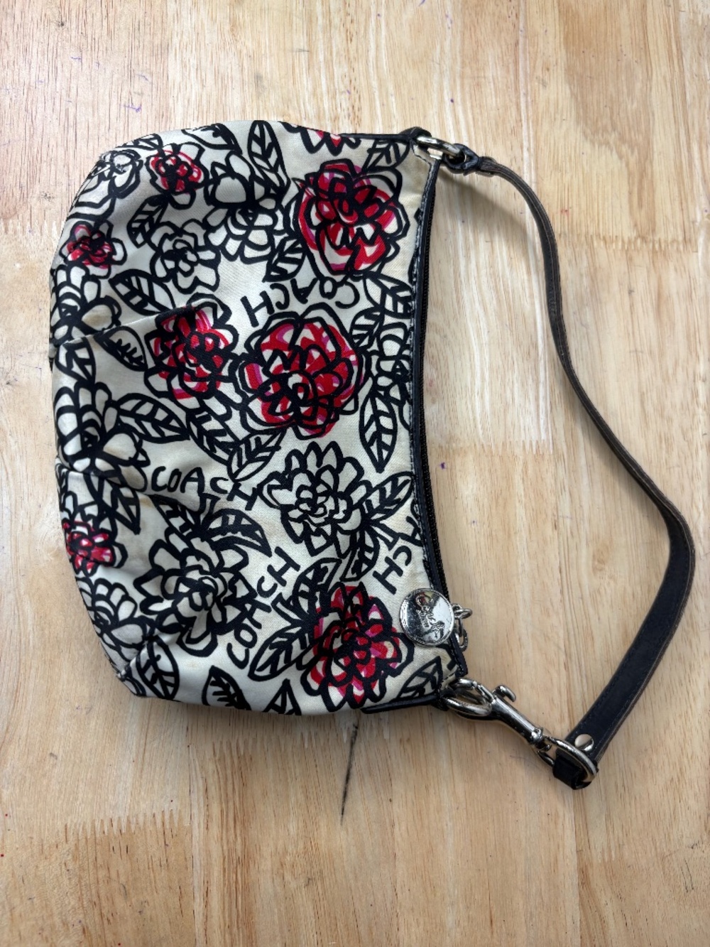 Vintage Y2K Coach Graffiti Floral Demi Shoulder Bag